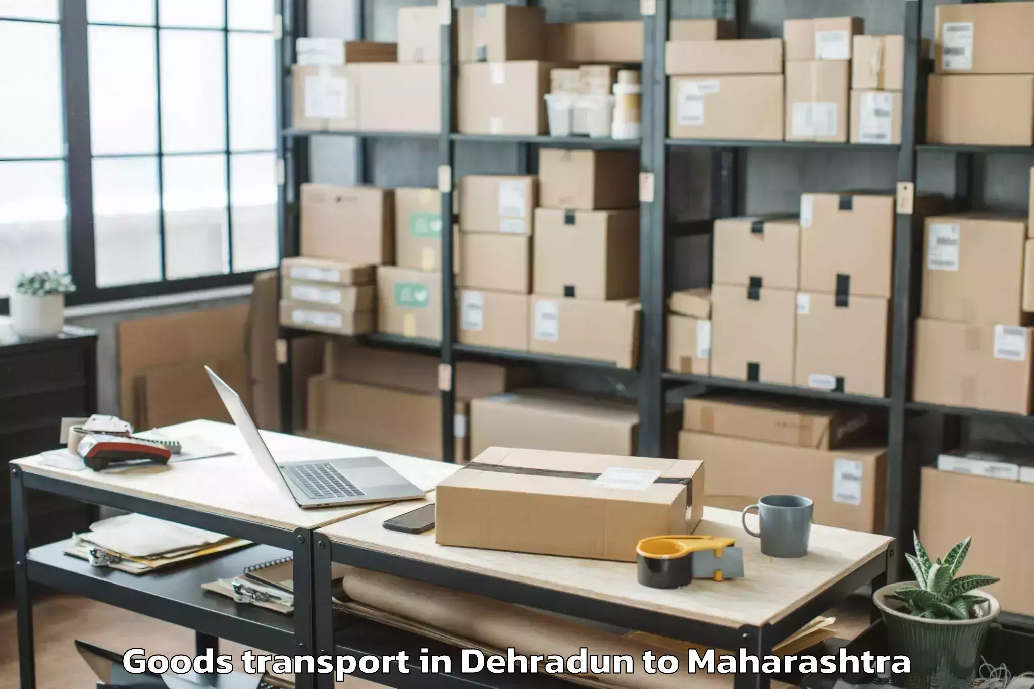 Affordable Dehradun to Bavda Goods Transport